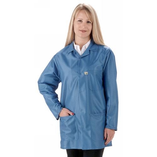 Tech Wear LEQ Series LEQ43M ESD Jacket, Blue Medium