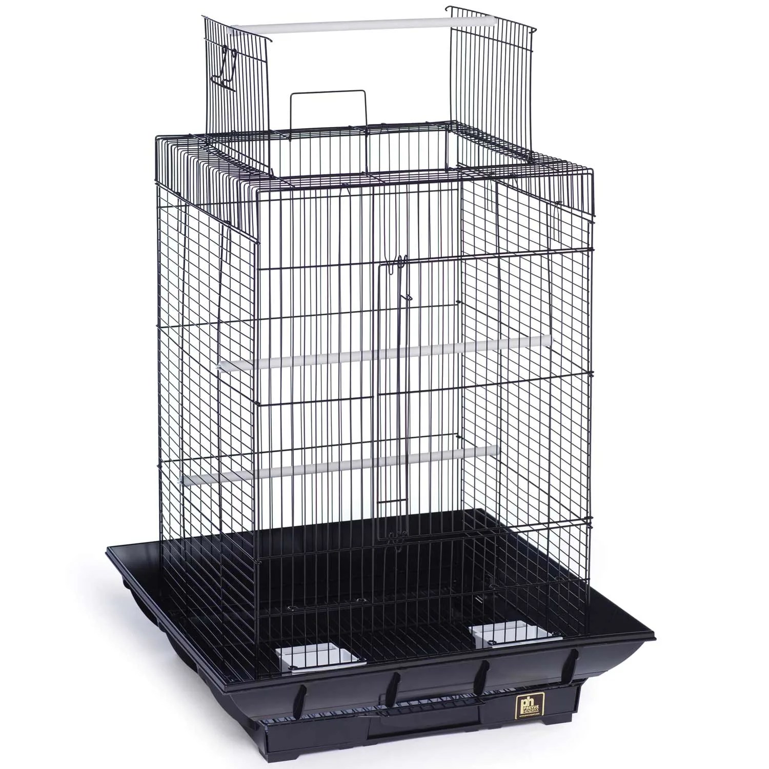 Prevue Pet Products Clean Life Series Black Playtop Bird Cage, 18" L X