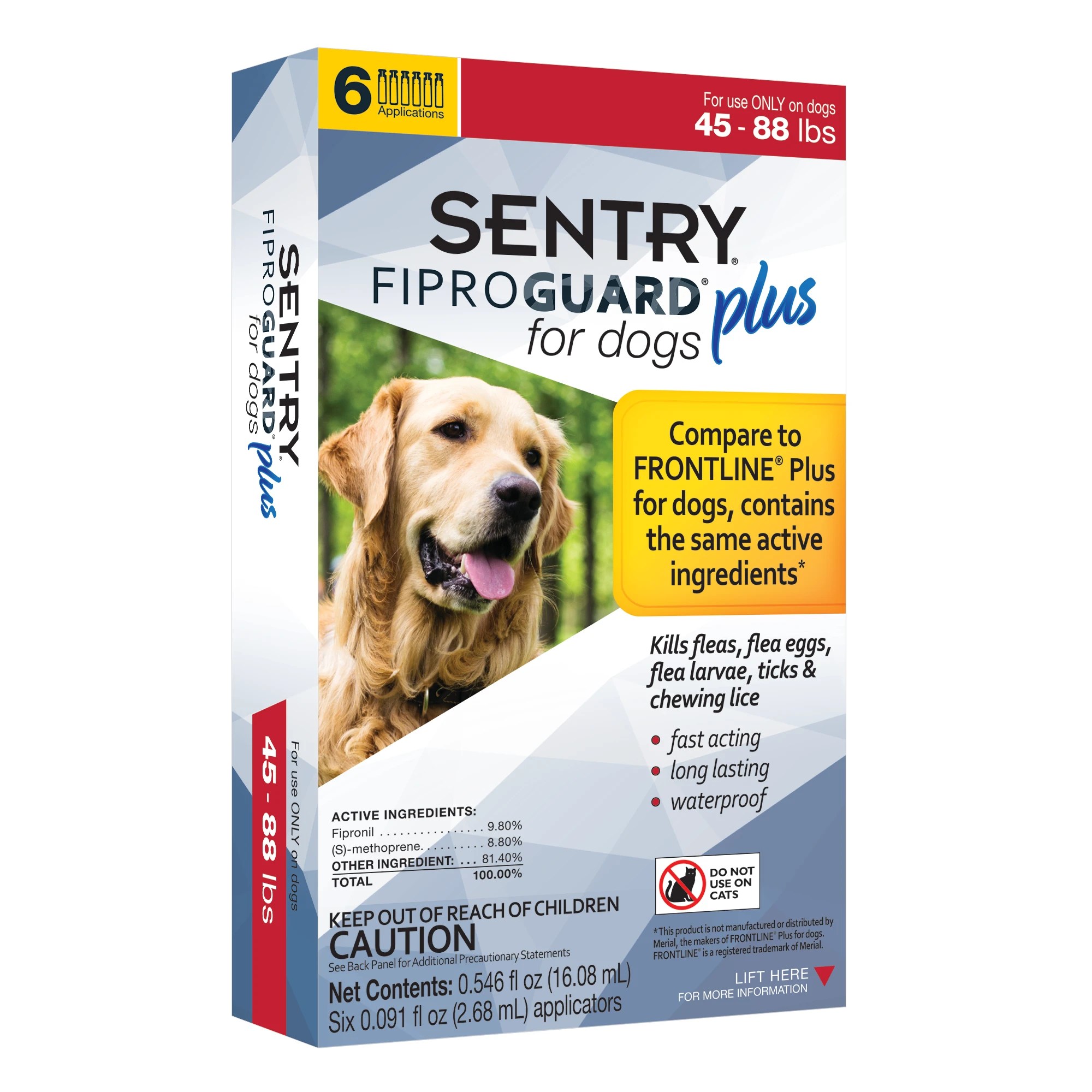 Sentry FIPROGUARD PLUS for Dogs & Puppies 4588 lbs. Topical Flea