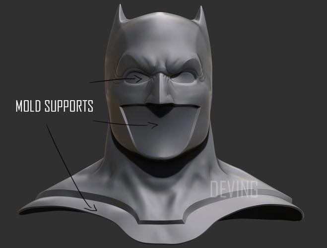 3D Printed BATMAN DOJ COWL V2 by DEVING Pinshape