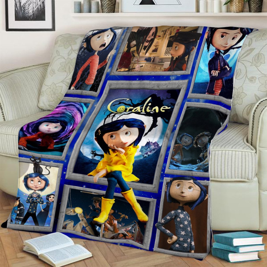 Personalized Coraline Blanket, Coraline E O Mundo Secreto Fleece