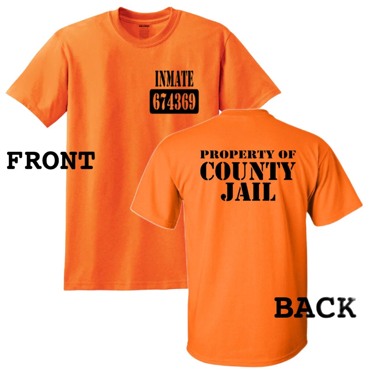 County Jail Inmate Halloween Costume Jail Prison TShirt