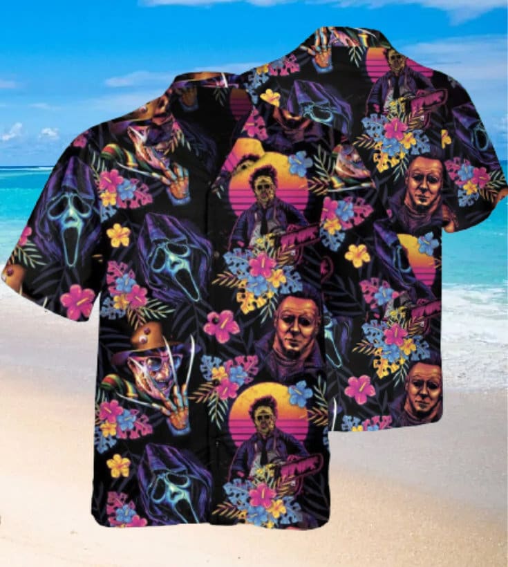 Horror Movie Hawaii Shirt, Horror Movie Button Down Shirt sold by Shaggyluminara Unduli SKU