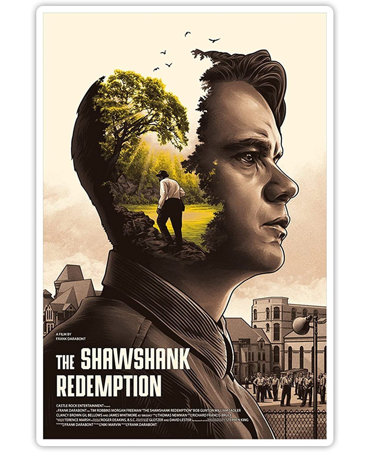 The Shawshank Redemption Andy Dufresne Movie Posters Sticker 3" sold by