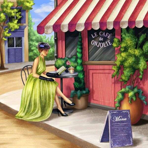 Cafetería de un pueblo Francés 5 rompecabezas en línea