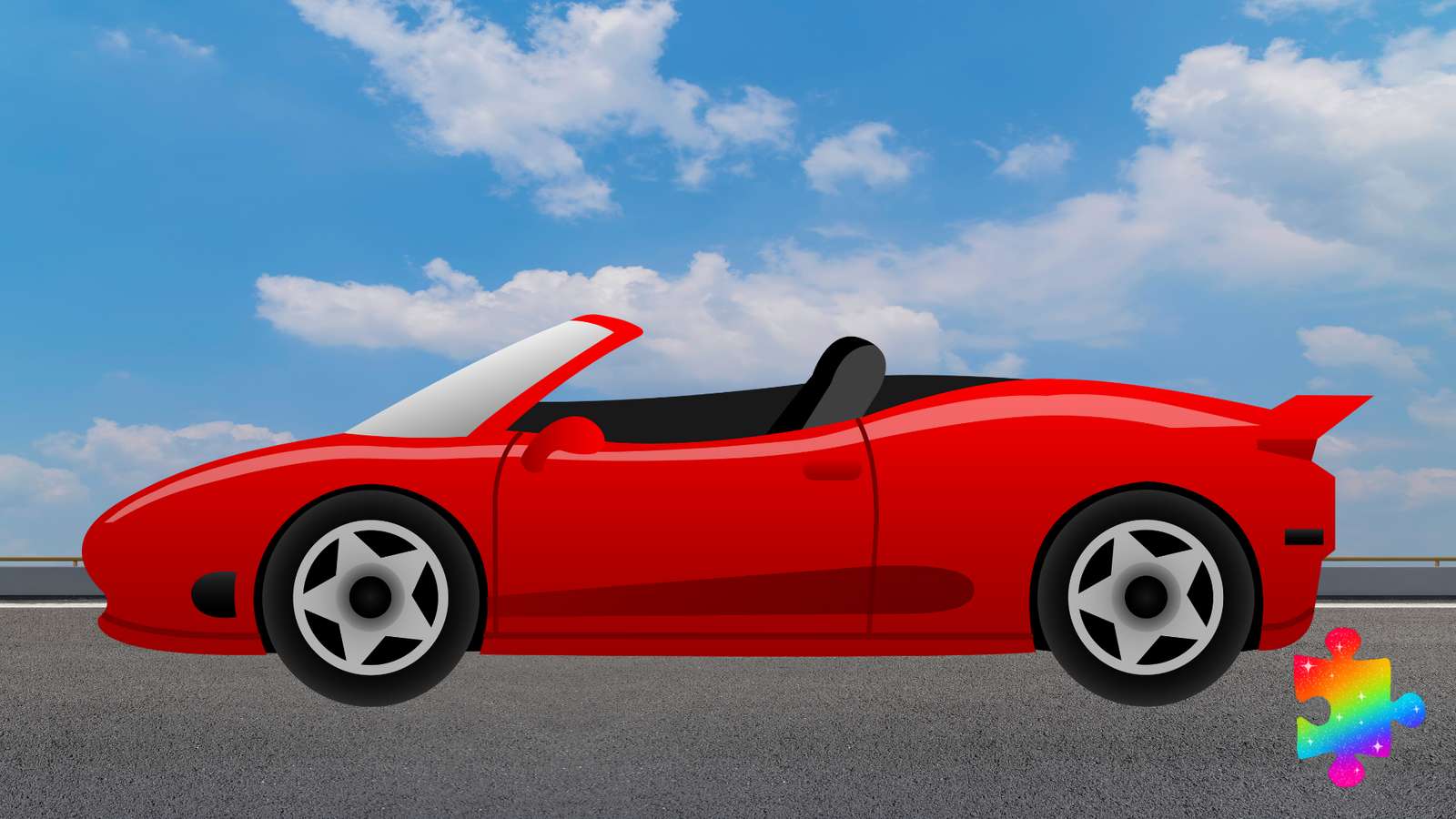 Red fast car online puzzle