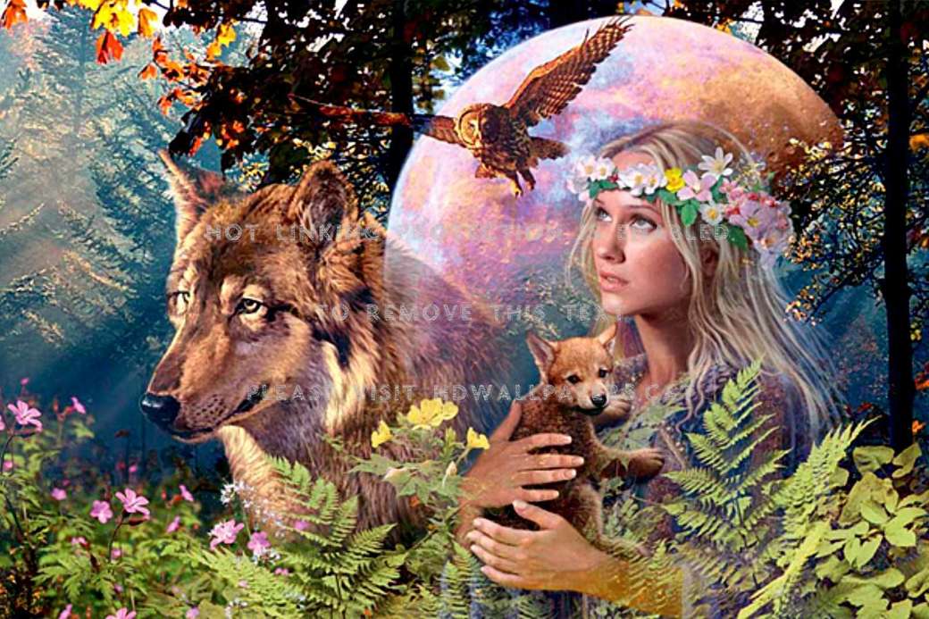 DZIEWCZYNA W LESIE Ułóż Puzzle Online za darmo na Puzzle Factory