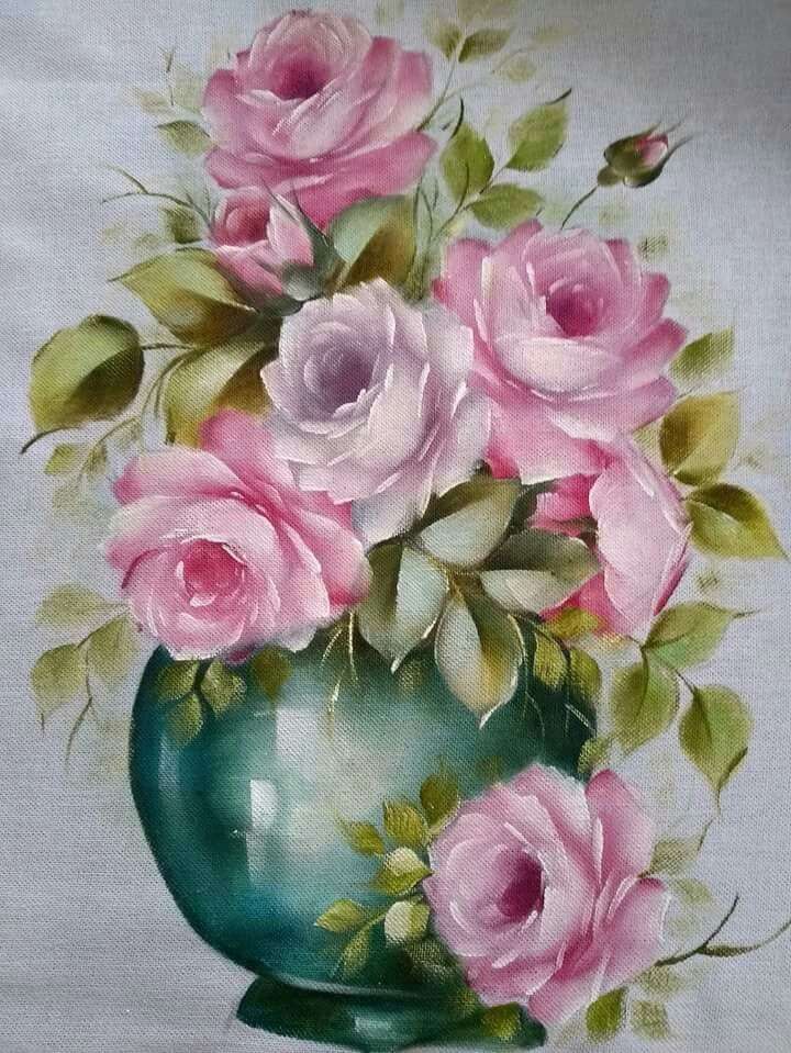 Gemalde Vase Mit Rosen Lose Puzzlespiele Kostenlos Auf Puzzle Factory