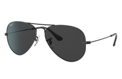 RayBan Aviator Total Black RB3025 Schwarz Metall Polarisierte