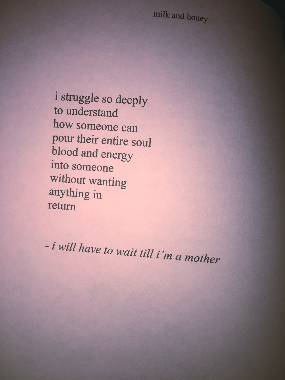 Milk and Honey; The Loving