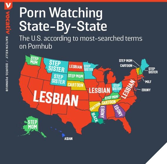 This map of America's most popular porn searches state by state is frankly disturbing - JOE.co.uk