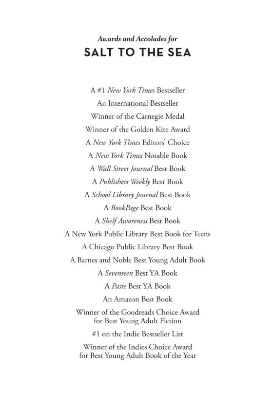 Salt to the Sea by Ruta Sepetys 9780142423622 Brightly Shop