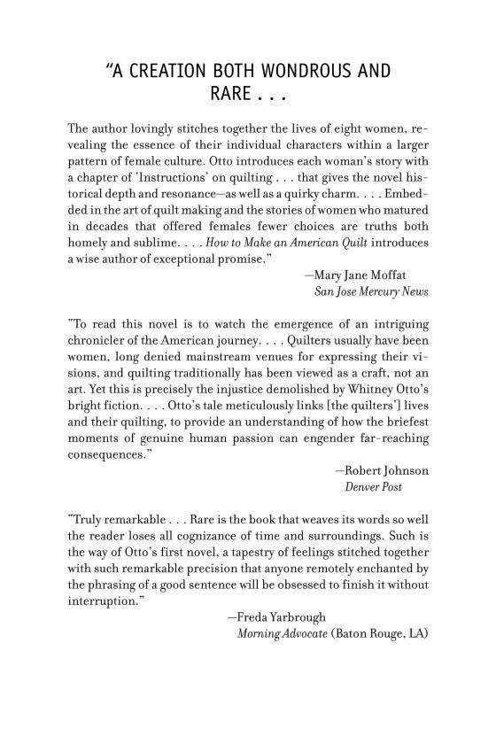 How to Make an American Quilt by Whitney Otto 9780345388964 Brightly