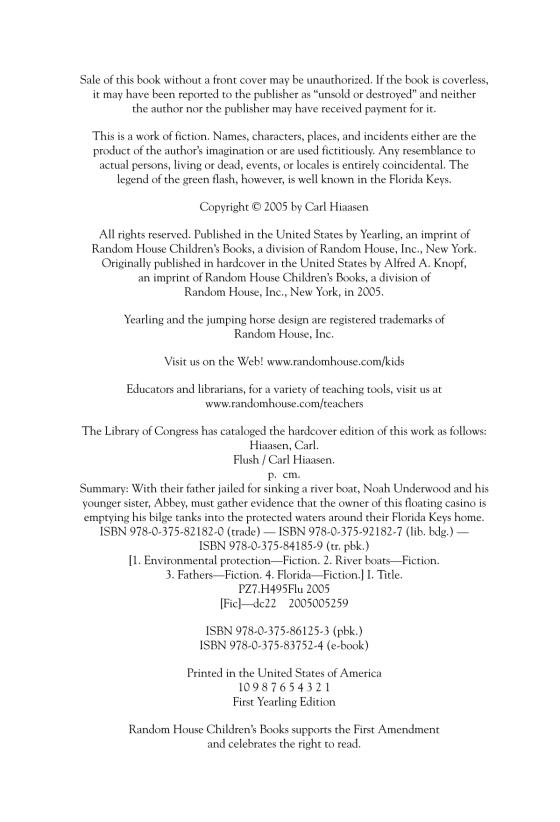 Flush by Carl Hiaasen 9780375861253 Brightly Shop