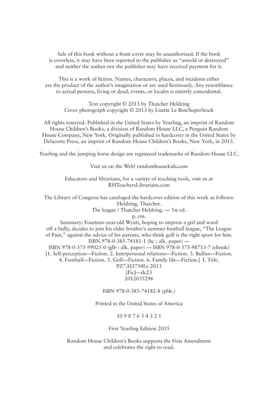 The League by Thatcher Heldring 9780385741828 Brightly Shop