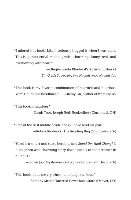 Stand Up, Yumi Chung! by Jessica Kim 9780525554974 Brightly Shop