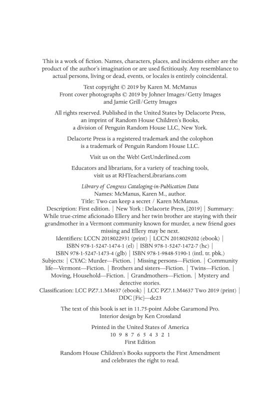 Two Can Keep a Secret by Karen M. McManus 9781524714727 Brightly Shop