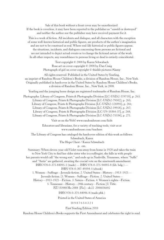 The Hope Chest by Karen Schwabach 9780375840968 Brightly Shop