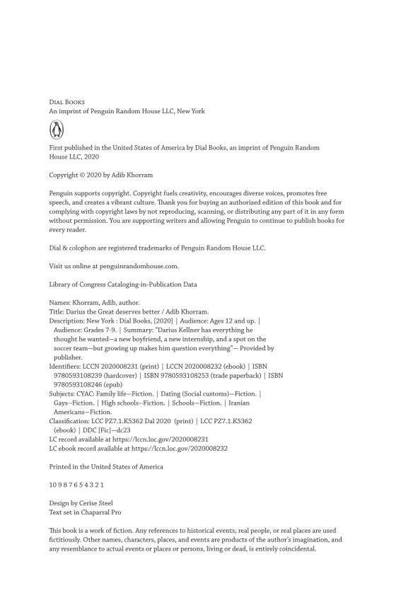 Darius the Great Deserves Better by Adib Khorram 9780593108239 Brightly Shop