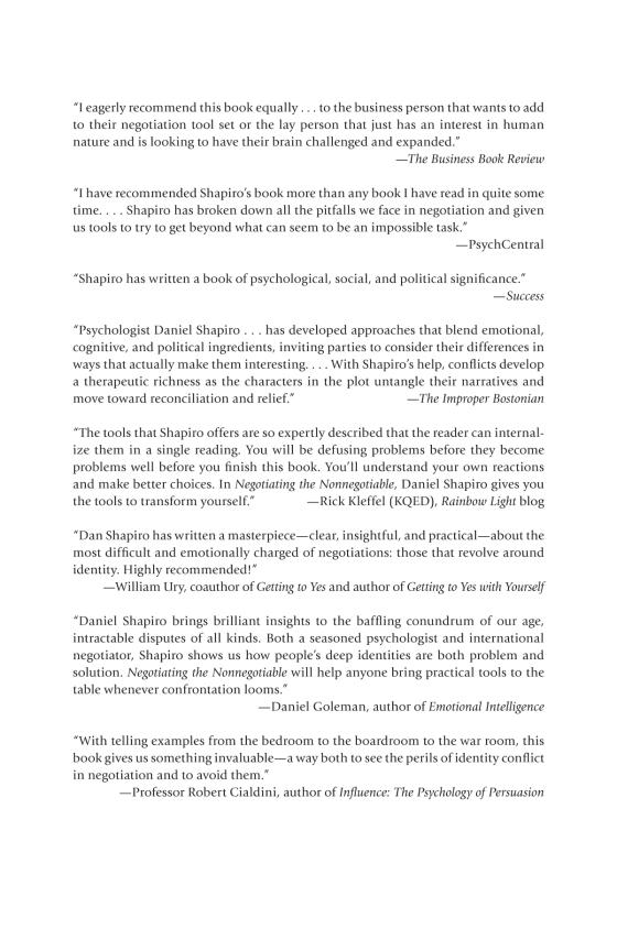 Negotiating the Nonnegotiable : How to Resolve Your Most.