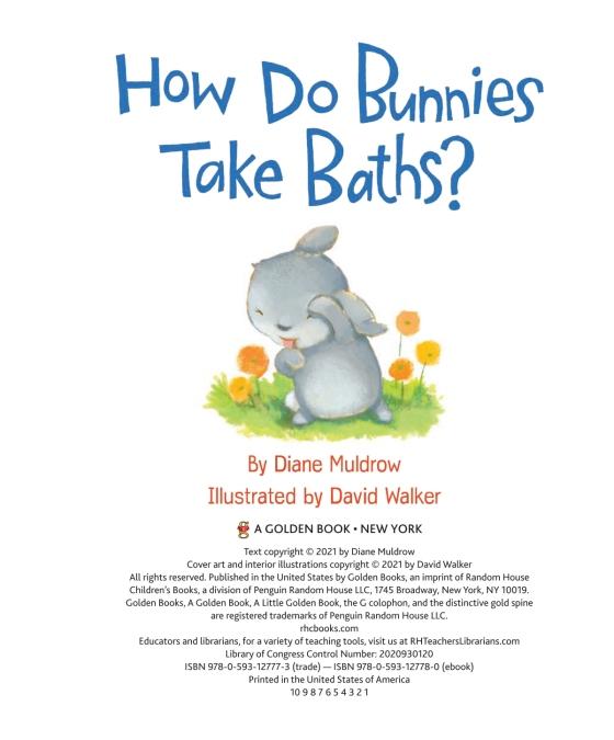 How Do Bunnies Take Baths? by Diane Muldrow 9780593127773 Brightly Shop