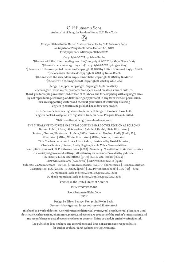 The Ice Cream Machine by Adam Rubin 9780593325803 Brightly Shop