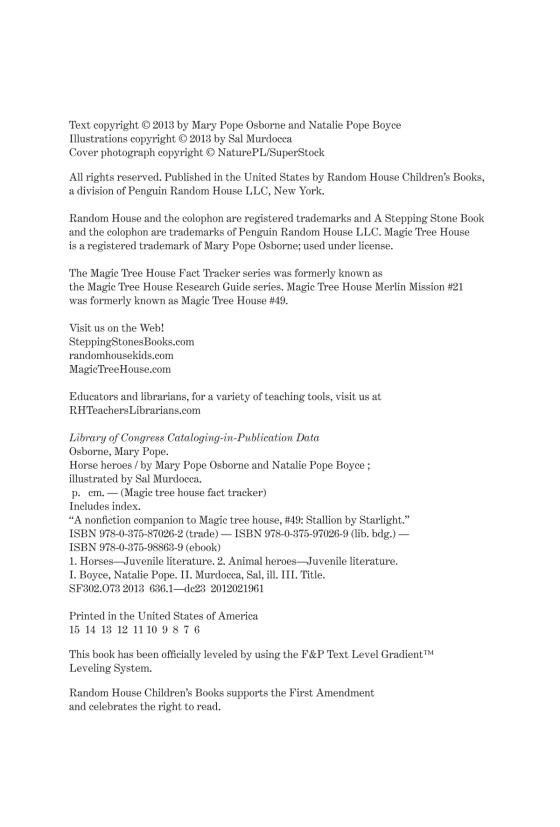 Horse Heroes by Mary Pope Osborne and Natalie Pope Boyce 9780375870262