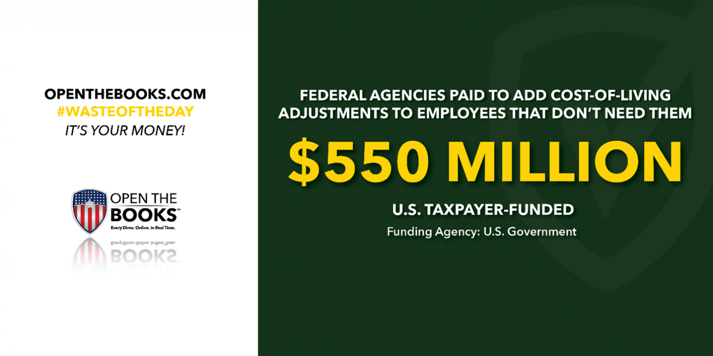 Federal Agencies Spent Over 550 Million to Add CostOf
