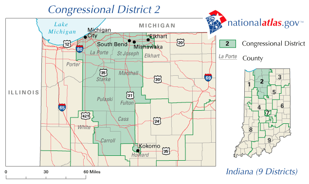 Map Of Indiana Congressional Districts RealClearPolitics Election 2010 Indiana 2nd District Walorski vs