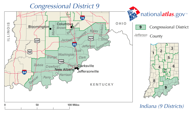 Map Of Indiana Congressional Districts RealClearPolitics Election 2010 Indiana 9th District Young vs. Hill