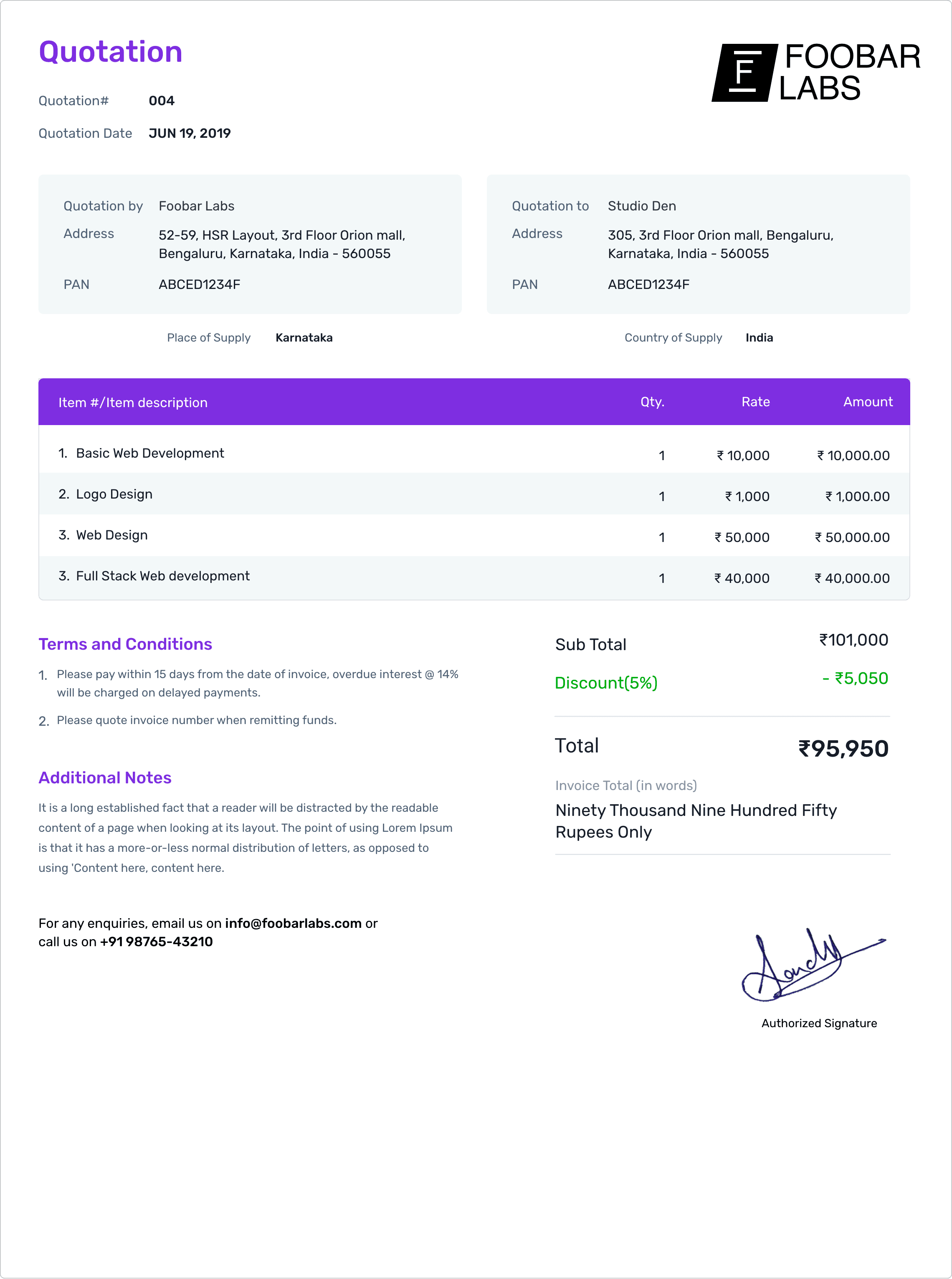 Free Quotation Templates (Word, Excel, PDF) Quote Format