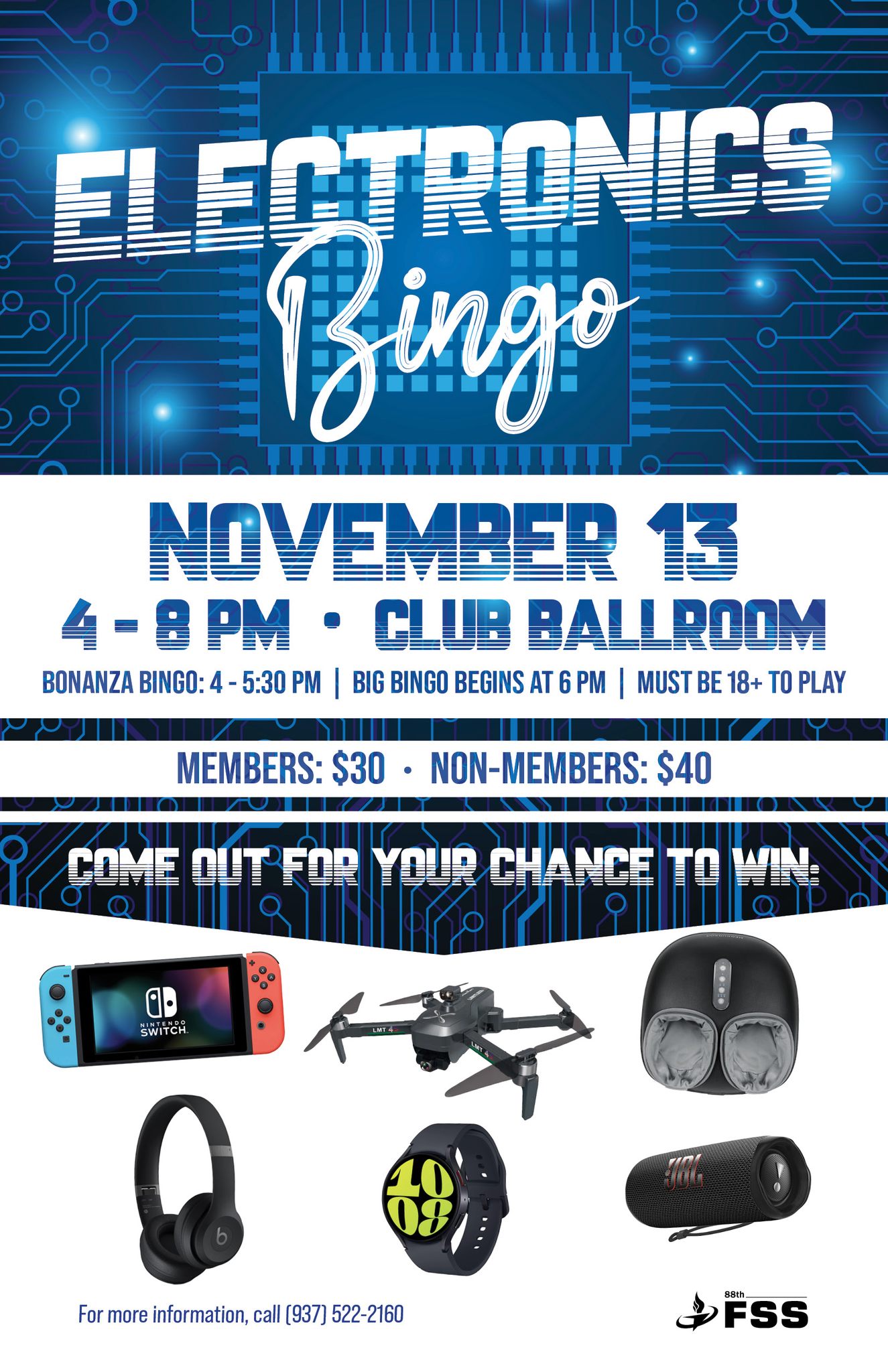 2024 ELECTRONICS BINGO The Properties at Wright Field