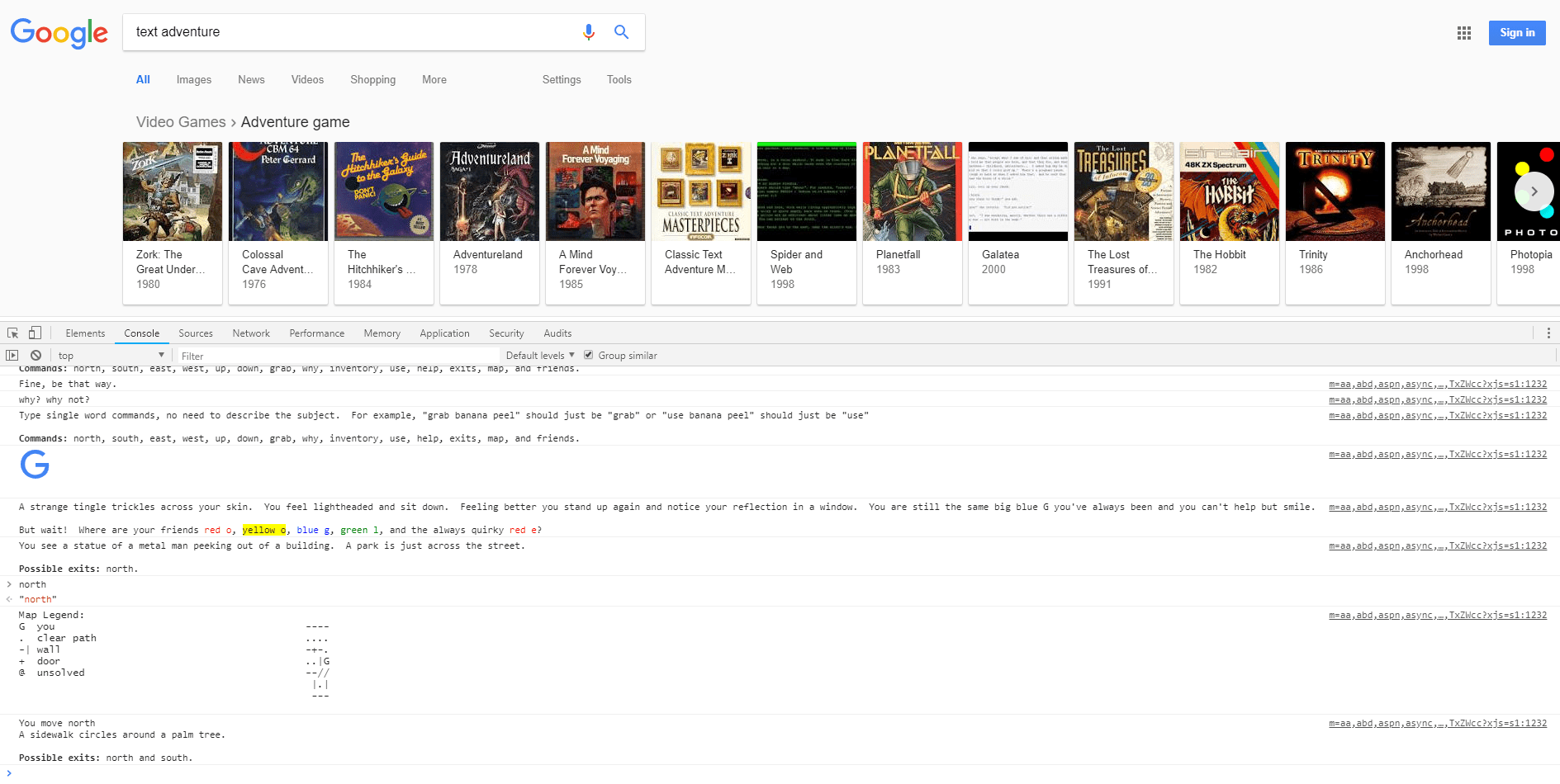 Google's text adventure game discovered Rock Paper Shotgun