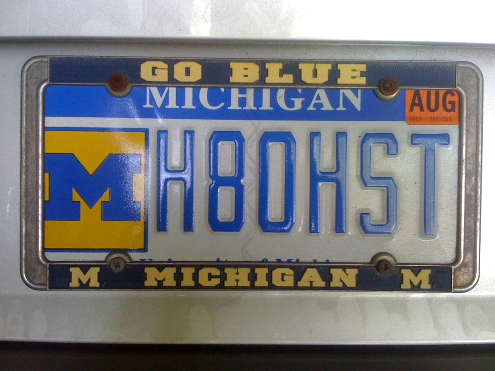 Maize n Brew's University Of Michigan License Plate Project Maize n Brew