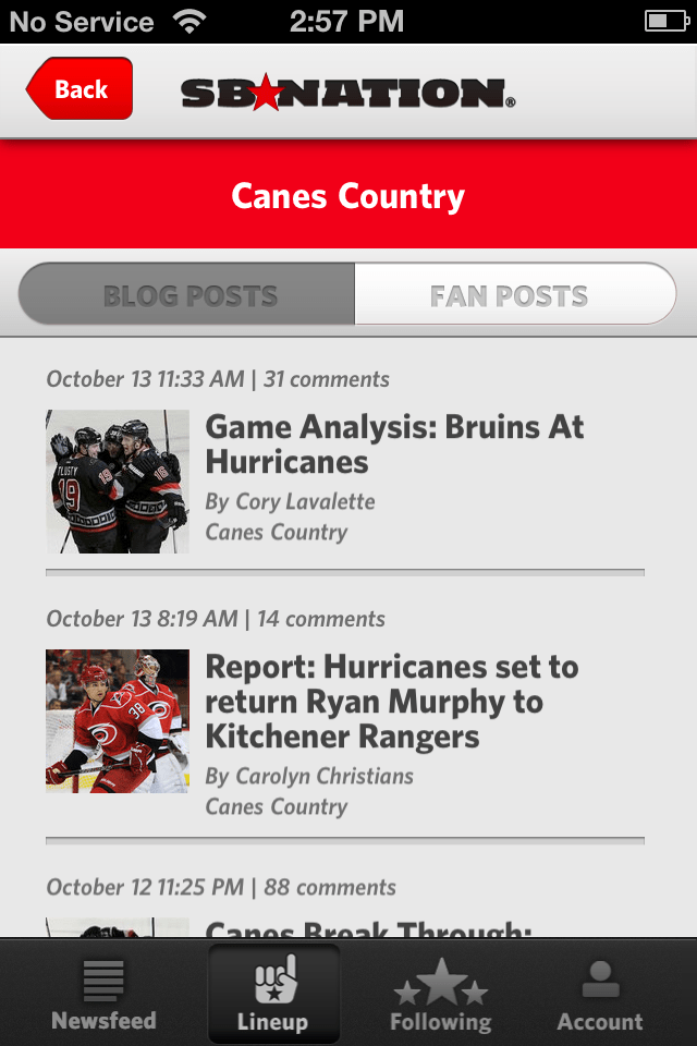 Updated SBN iPhone app now available in the App Store Canes Country