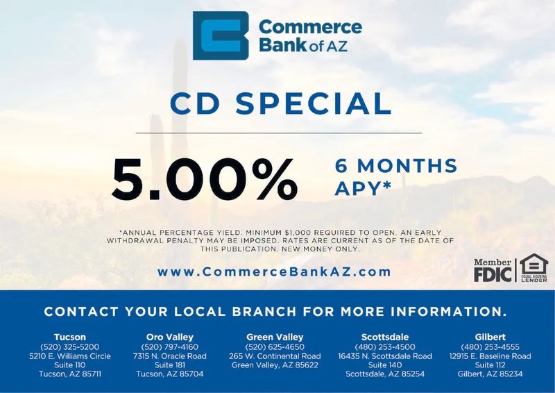 MONDAY, FEBRUARY 19, 2024 Ad Commerce Bank of Arizona Green Valley