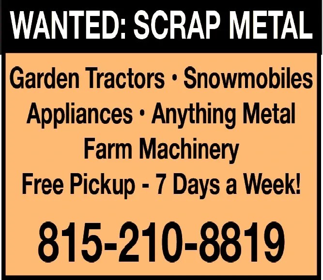 WEDNESDAY, OCTOBER 23, 2024 Ad Scrap Metal in Joliet The HeraldNews