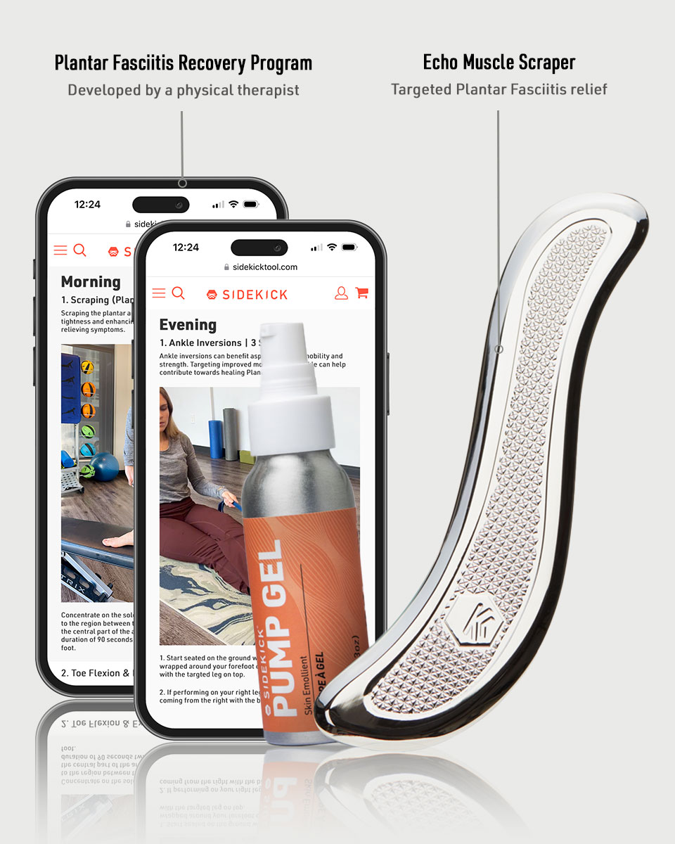 Echo Muscle Scraper Sidekick Plantar Fasciitis Recovery Kit