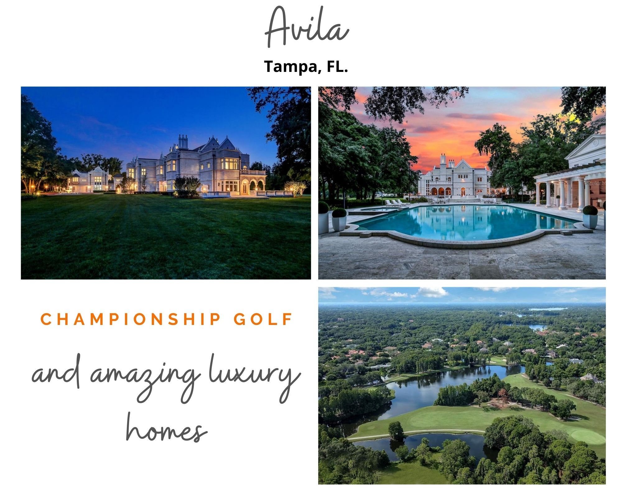 Avila Tampa Florida Luxury Homes For Sale