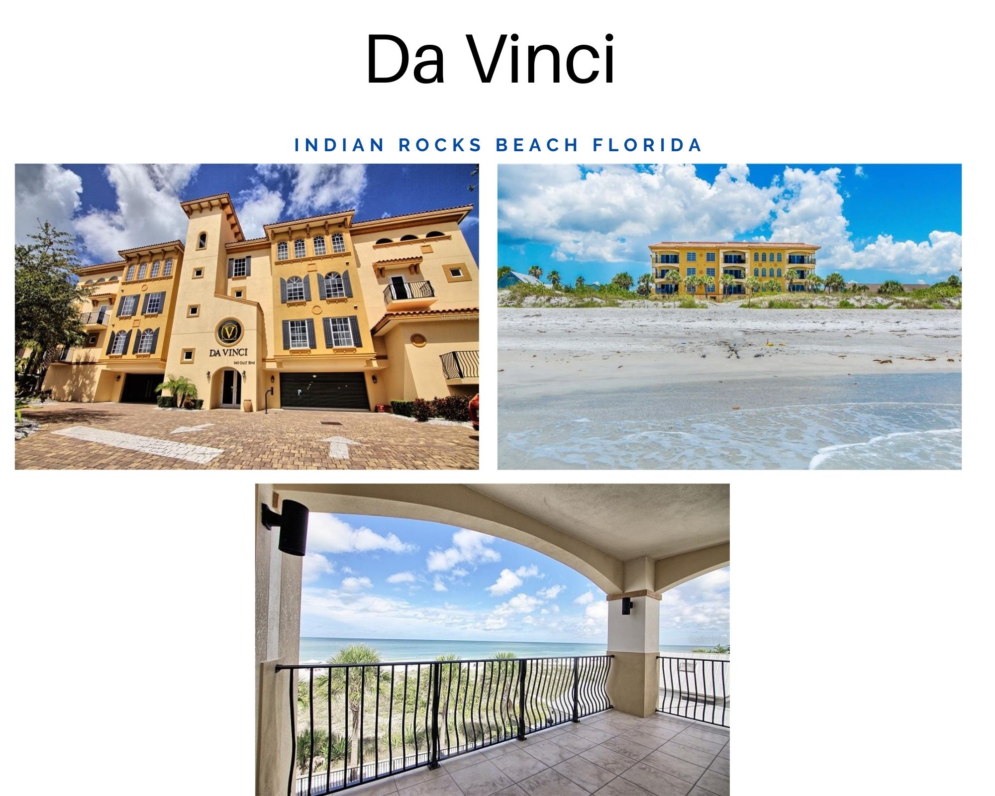 Da Vinci Indian Rocks Beach FL Condos For Sale Indian Rocks Bch