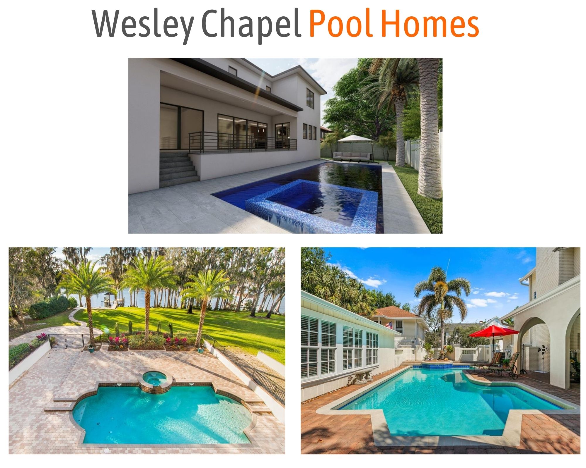 Wesley Chapel FL Pool Homes Homes For Sale