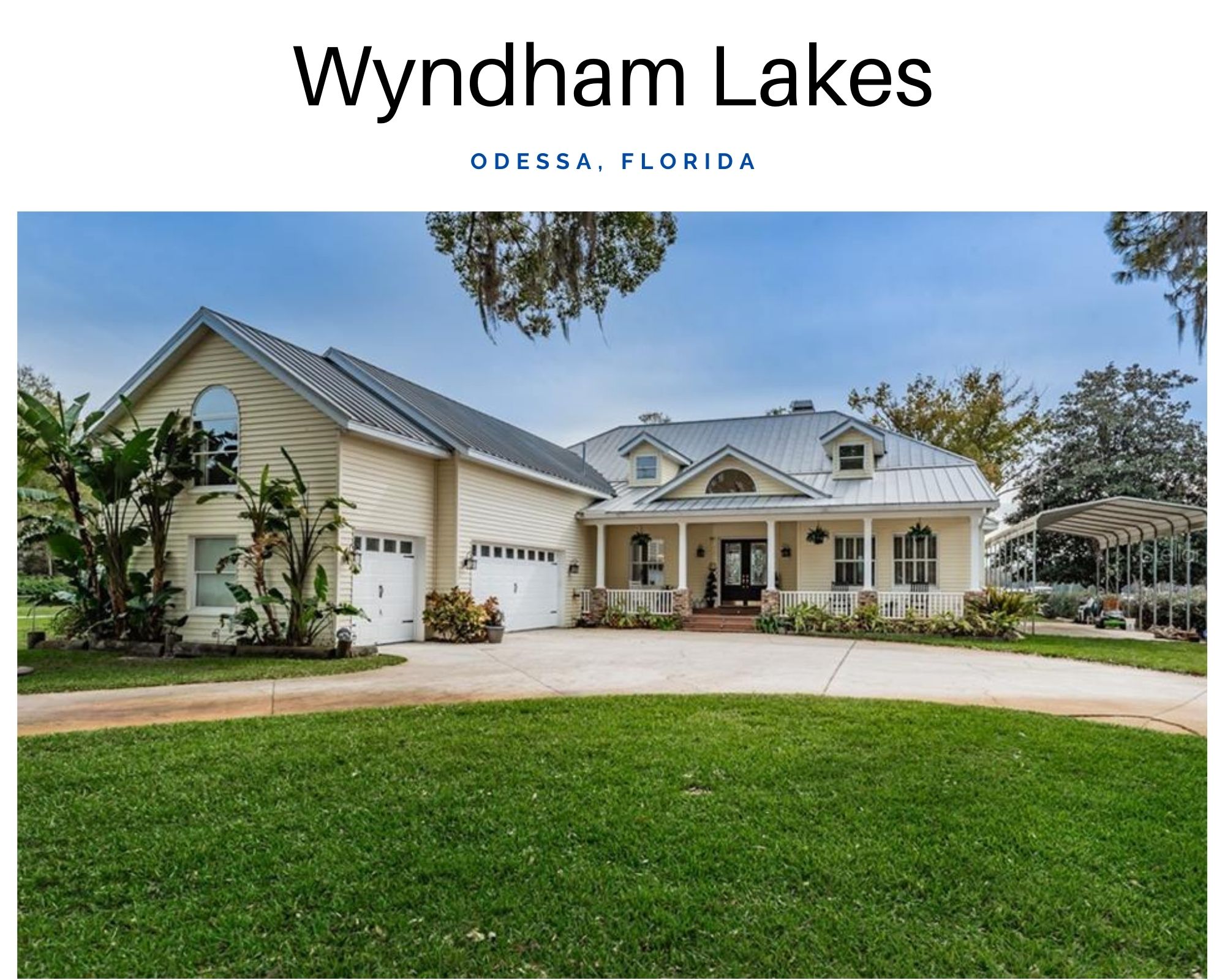 Wyndham Lakes Odessa FL Real Estate Wyndham Lakes Homes for Sale