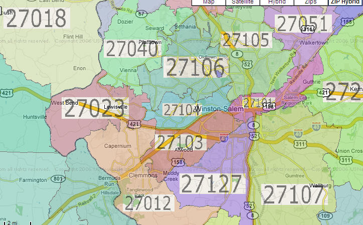 Greensboro Nc Zip Code Map