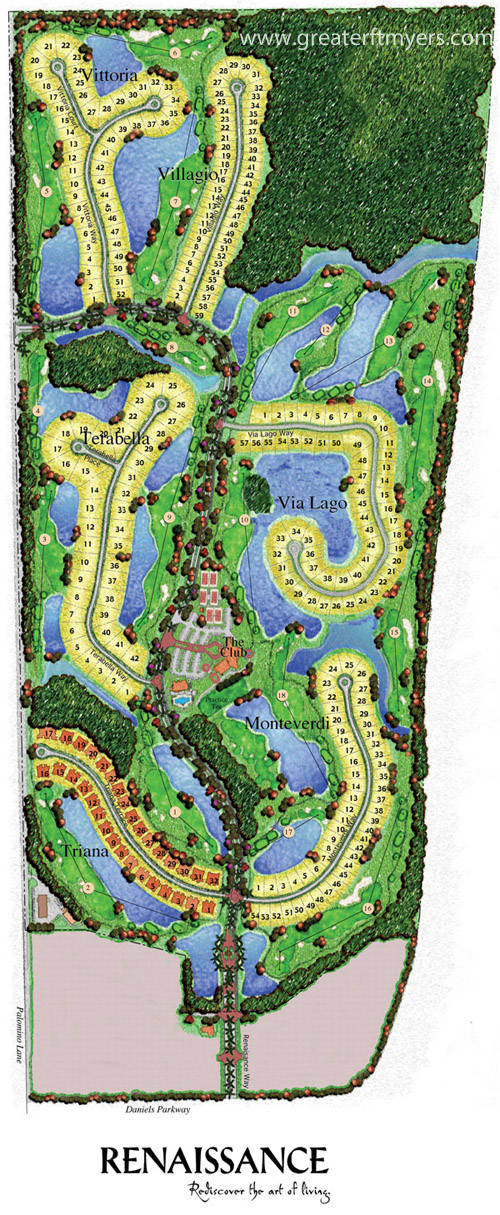 The Club at Renaissance Site Plan Fort Myers Real Estate