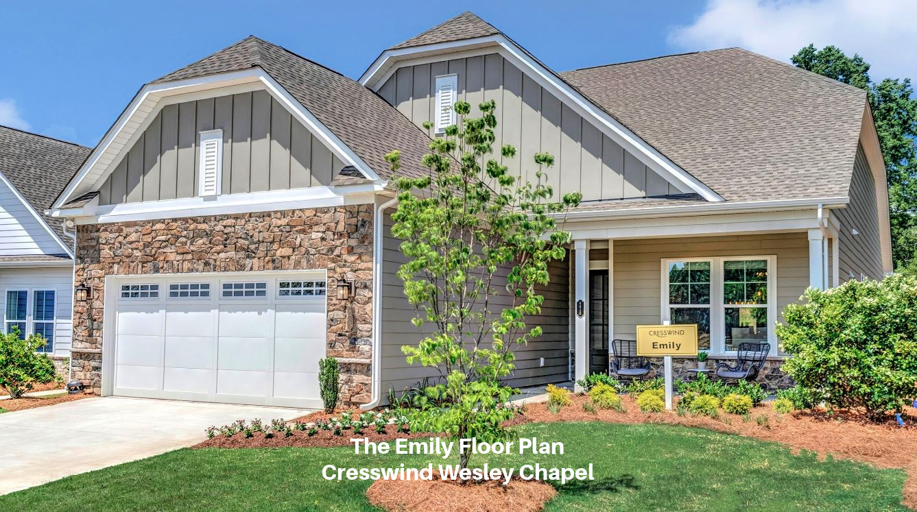 The Emily Floor Plan at Cresswind Wesley Chapel, a 55+ community