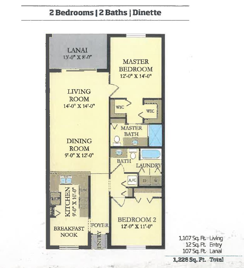Condos for sale in Lakewood National The Antonia Floorplan