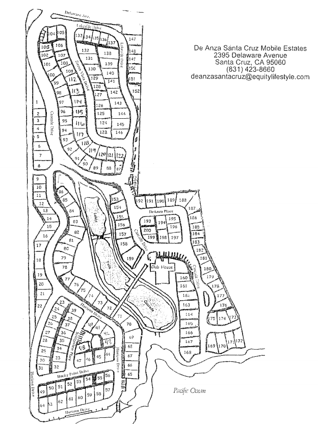 De Anza Mobile Home Park Ocean View Santa Cruz