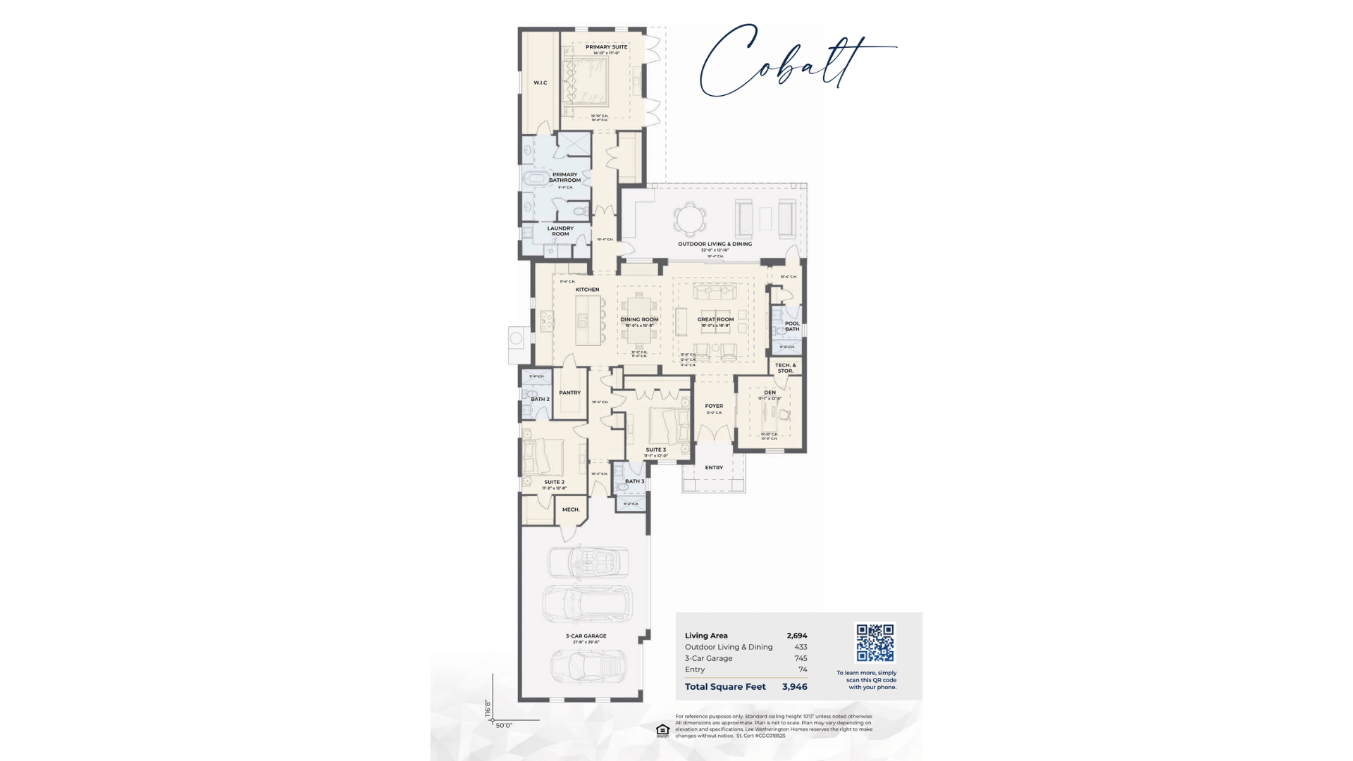 Waterside Wild Blue Cobalt Floor Plan