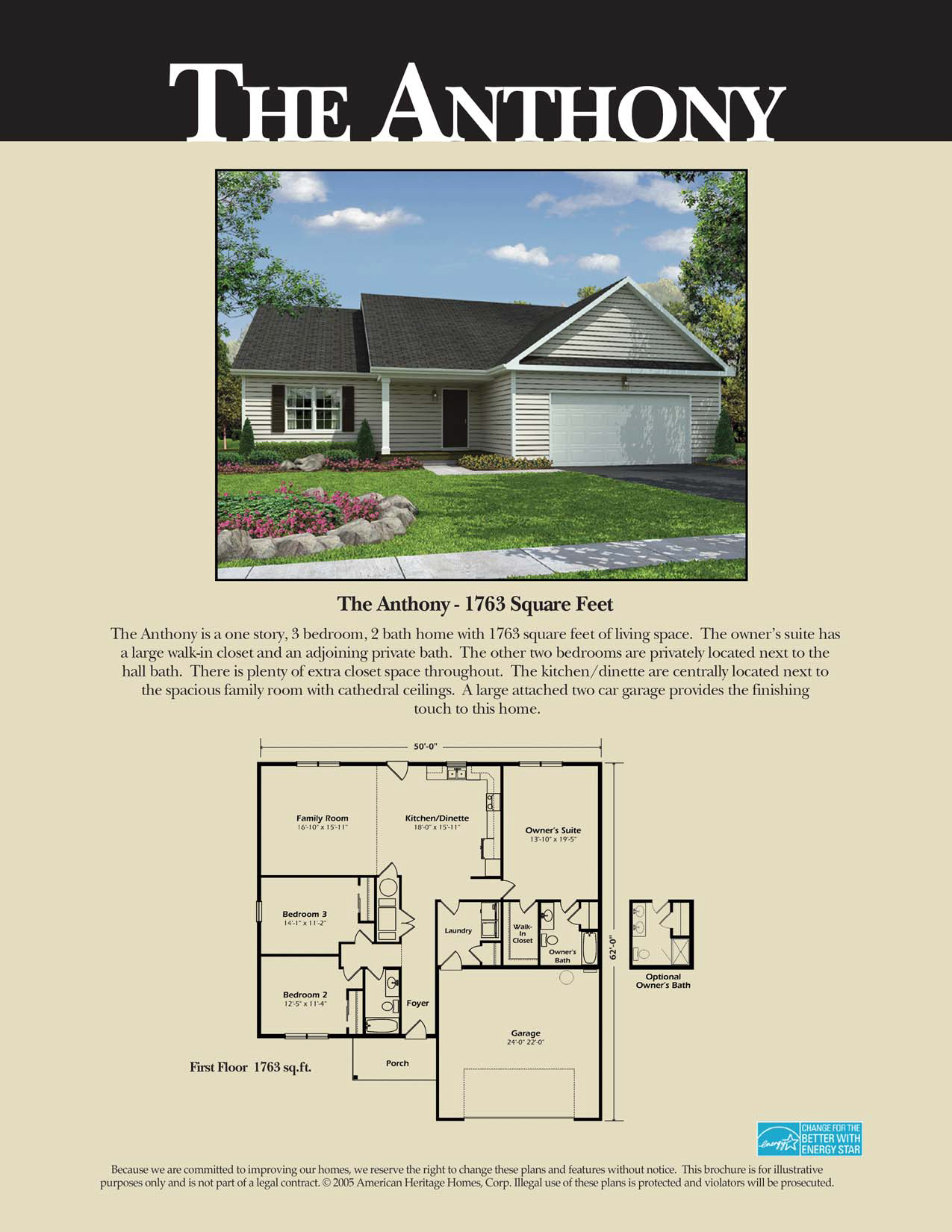The Anthony Floor Plan American Heritage Homes