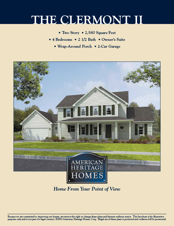 The Clermont II Floor Plan American Heritage Homes
